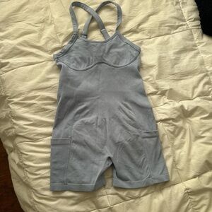 Purple vilanva athletic ribbed romper